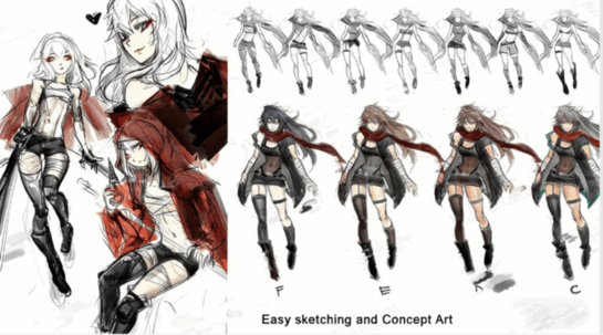 Joi Rudin画师角色数字绘画自定义PS笔刷合集 附教程(图3)