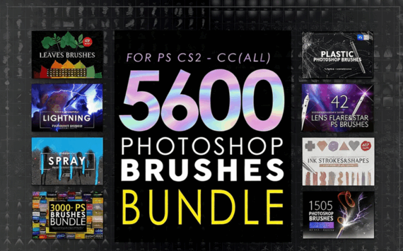 5600组超豪华自定义实用PS笔刷合集(图1)