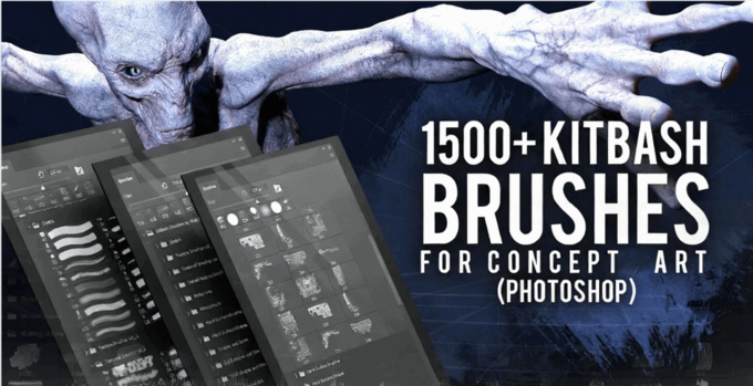 1500组概念艺术数字绘画PS笔刷合集(图1)