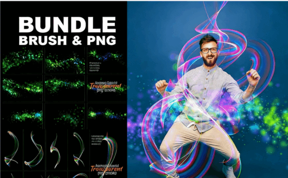 抽象烟雾火花等画笔数字绘画笔刷合集(图1)