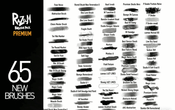 65组新式数字绘画Procreate笔刷合集(图2)