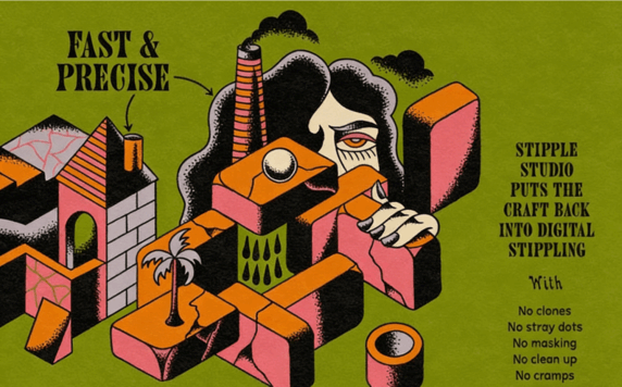 69组浮点艺术特效数字绘画PS笔刷合集(图4)