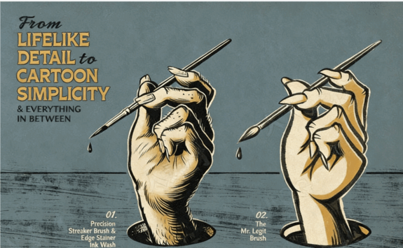 130组水墨墨迹风格数字绘画PS笔刷合集(图4)