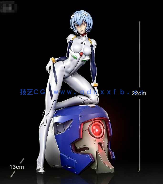 [3D打印人物] 绫波丽Rei Ayanami半跪《新世纪福音战士》动漫角色雕刻手办3D打印模型(图5)