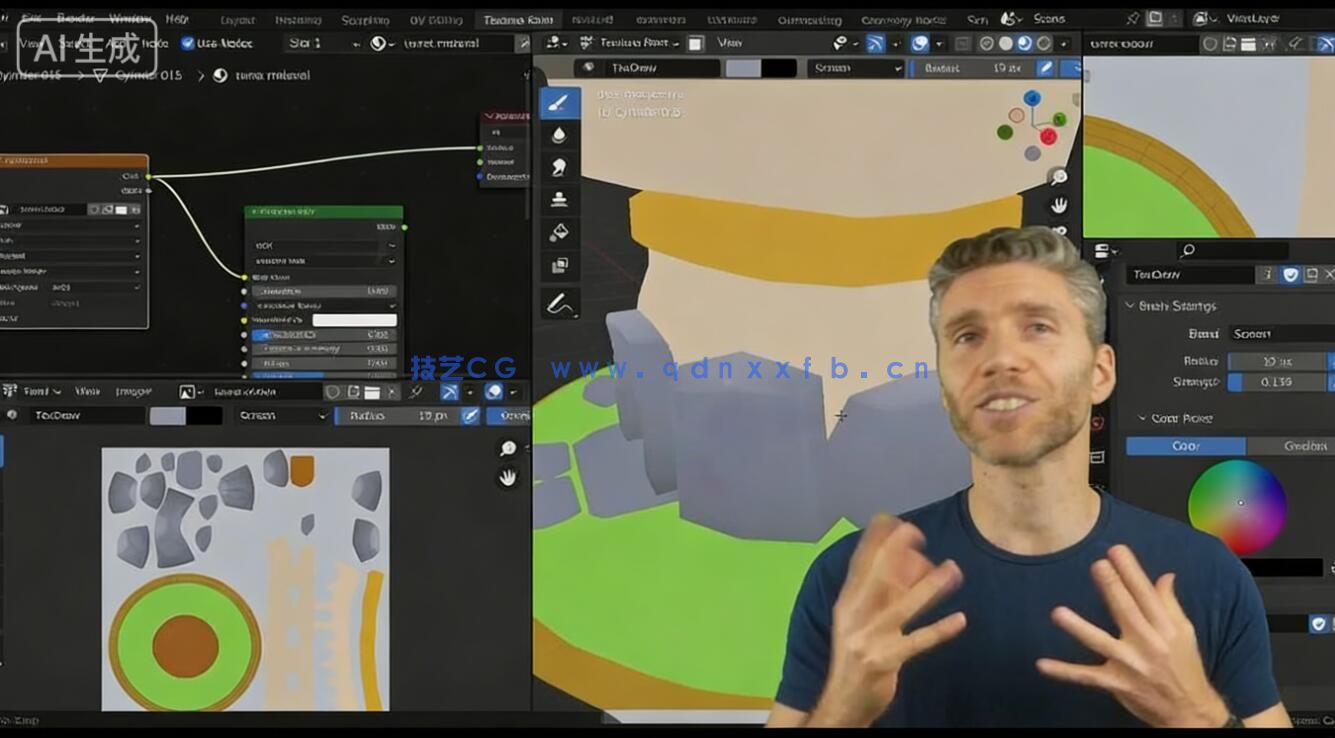 【中文字幕】Blender手绘风格低多边形模型实例制作视频教程(图4)