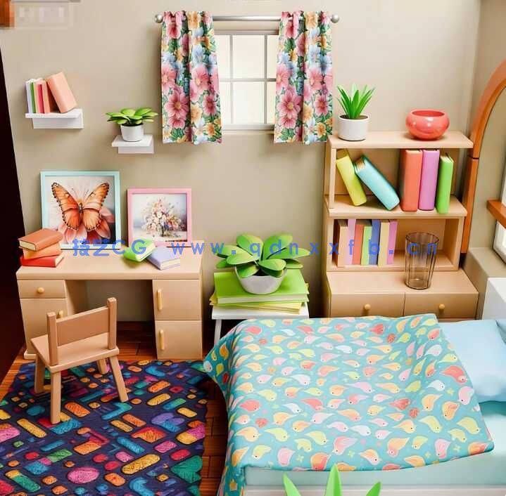 室内设计] 12组等轴视角迷你小房间室内场景3D模型合集(图7)