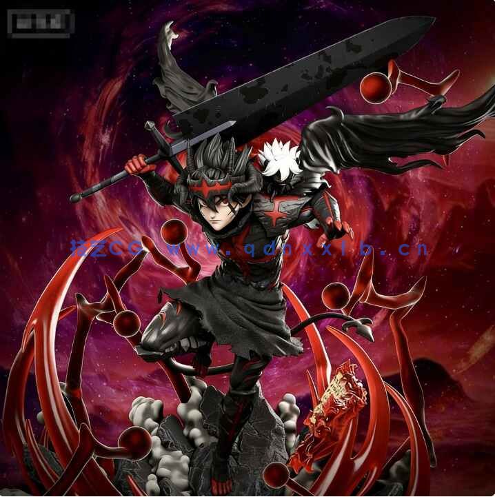 [3D打印人物] 阿斯塔Asta觉醒最强形态《黑色五叶草》动漫角色雕刻手办3D打印模型(图2)