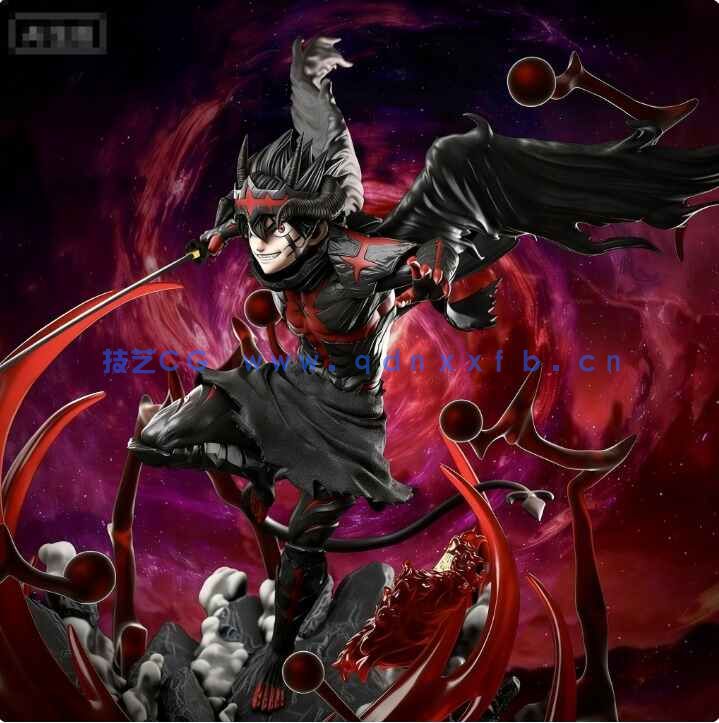 [3D打印人物] 阿斯塔Asta觉醒最强形态《黑色五叶草》动漫角色雕刻手办3D打印模型(图4)