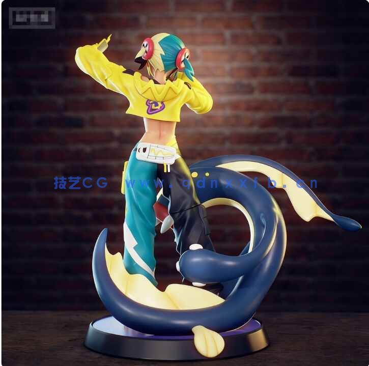 [3D打印人物] 卡娜莉Canari《宝可梦 传说：Z-A》游戏角色雕刻手办3D打印模型(图3)