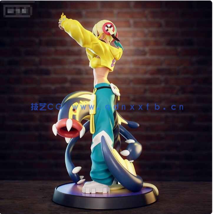 [3D打印人物] 卡娜莉Canari《宝可梦 传说：Z-A》游戏角色雕刻手办3D打印模型(图4)