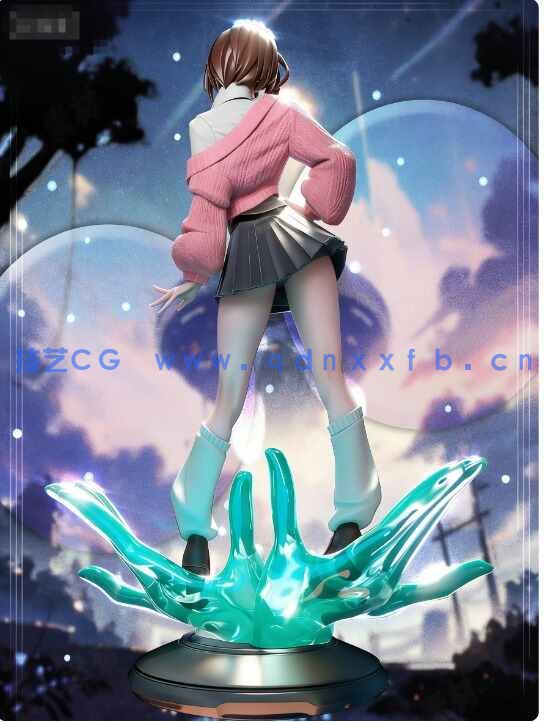 [3D打印人物] 绫濑桃Momo Ayase掐腰站姿《当哒当》动漫角色雕刻手办3D打印模型(图5)