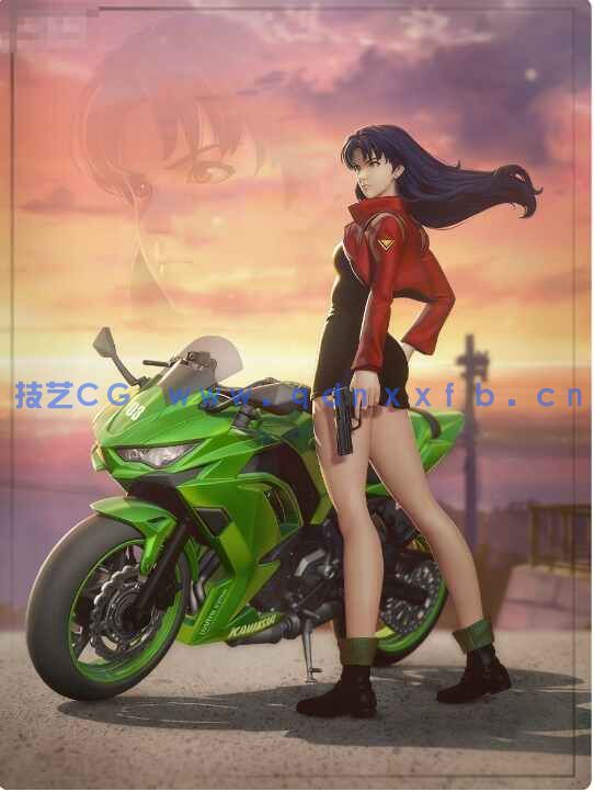 [独立角色] 新世纪福音战士EVA动漫角色葛城美里雕塑3D打印模型(图1)