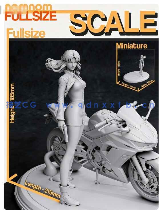 [独立角色] 新世纪福音战士EVA动漫角色葛城美里雕塑3D打印模型(图3)