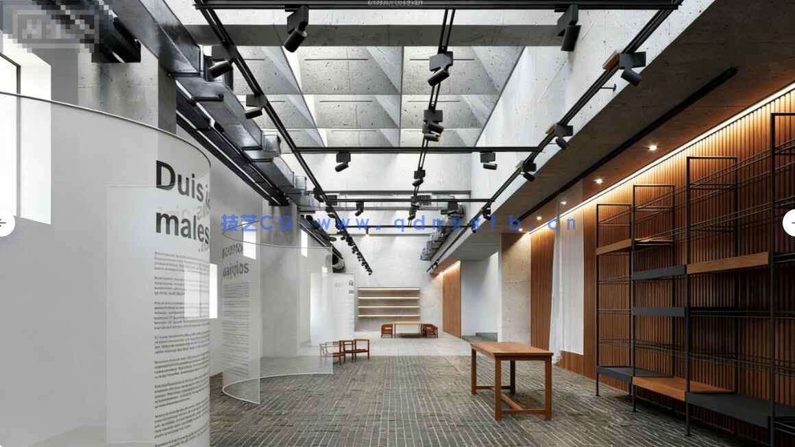 [室内设计] 15组画廊艺术馆办公室等公共室内场景3D模型合集 Evermotion第66季(图3)