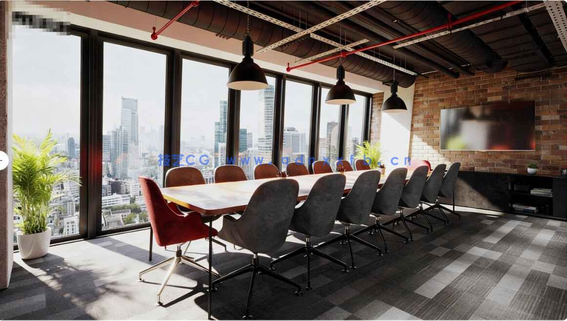 [室内设计] 15组画廊艺术馆办公室等公共室内场景3D模型合集 Evermotion第66季(图7)