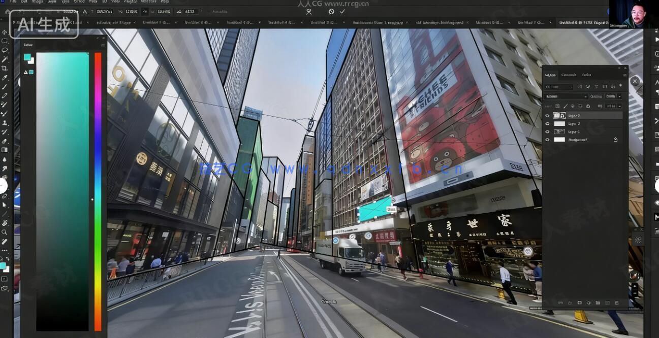 【中文字幕】《蜘蛛侠：平行宇宙》城市景观绘画实战训练视频教程(图9)