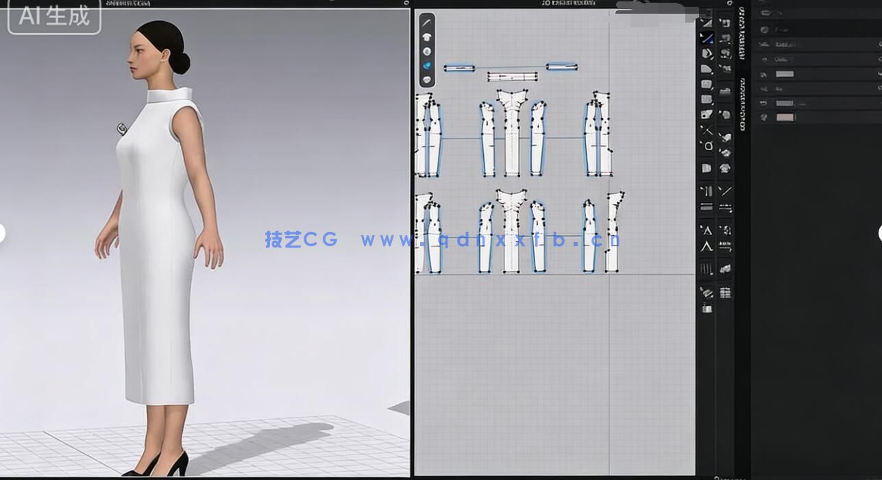 【中文字幕】CLO3D数字服装打版裙子制作视频教程(图4)