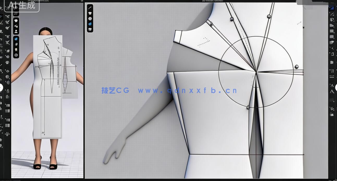 【中文字幕】CLO3D数字服装打版裙子制作视频教程(图3)