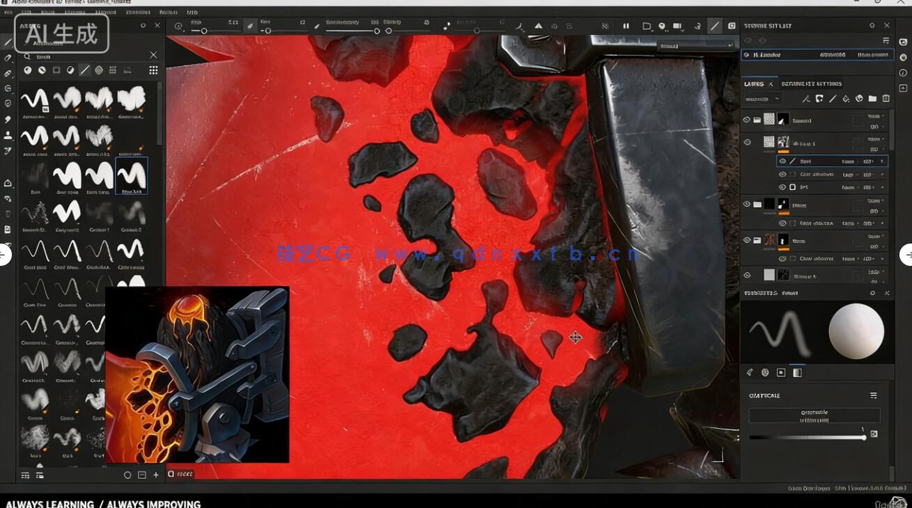 【中文字幕】Blender 3A级游戏熔岩战斧武器完整制作流程视频教程(图5)