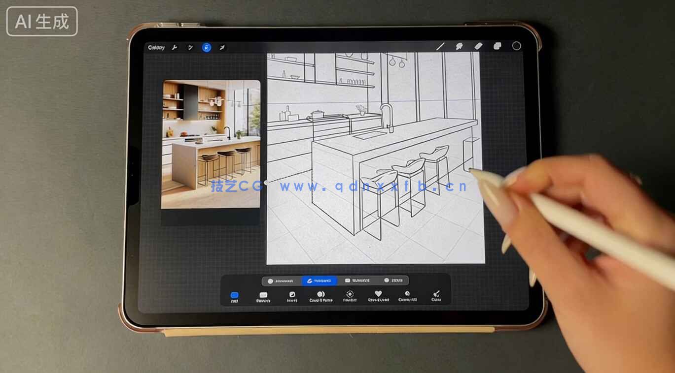 Procreate室内设计手绘设计零基础入门训练视频教程(图2)