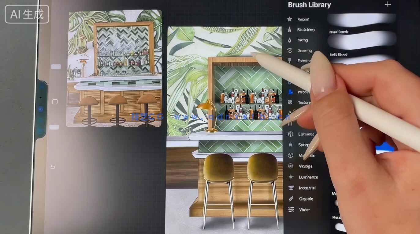 Procreate室内设计手绘设计零基础入门训练视频教程(图6)