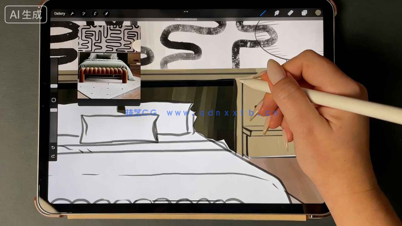 Procreate室内设计手绘设计零基础入门训练视频教程(图9)