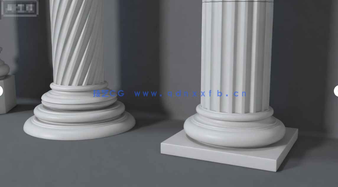 [家具模型] 10组建筑柱子高质量3D模型合集(图8)