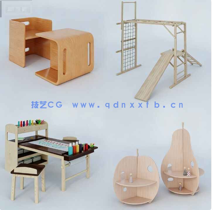 家具模型] 44组儿童玩具家具装饰相关3D模型合集 Evermotion Archmodels第244季(图3)