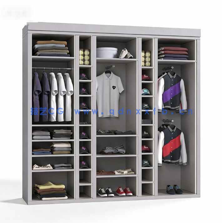 [家具模型] 12组现代风格服装鞋子帽子衣柜家具家装3D模型合集 Evermotion第277季(图6)