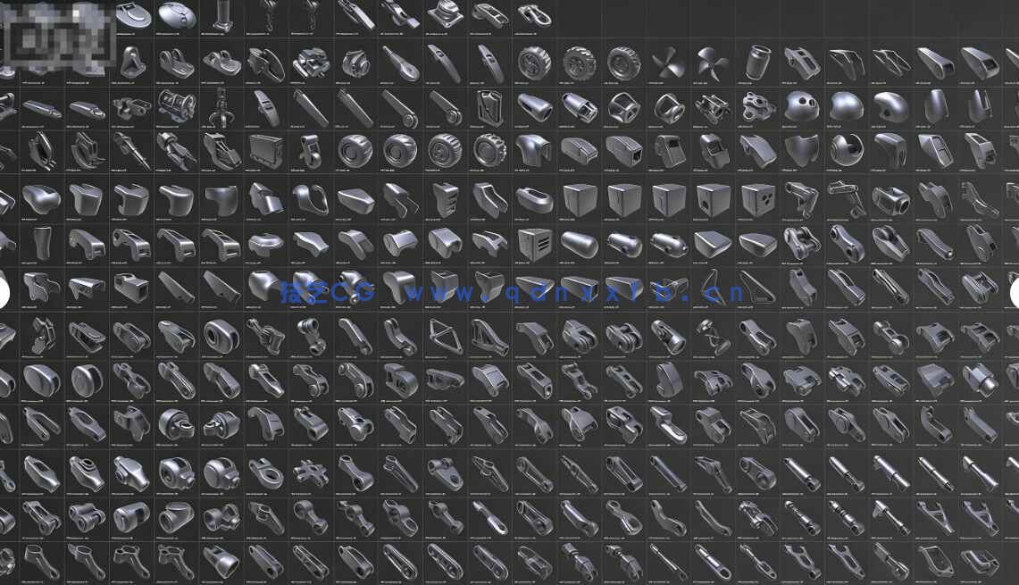 [武器道具] 300个机械原型搭建硬表面3D模型套件(图4)