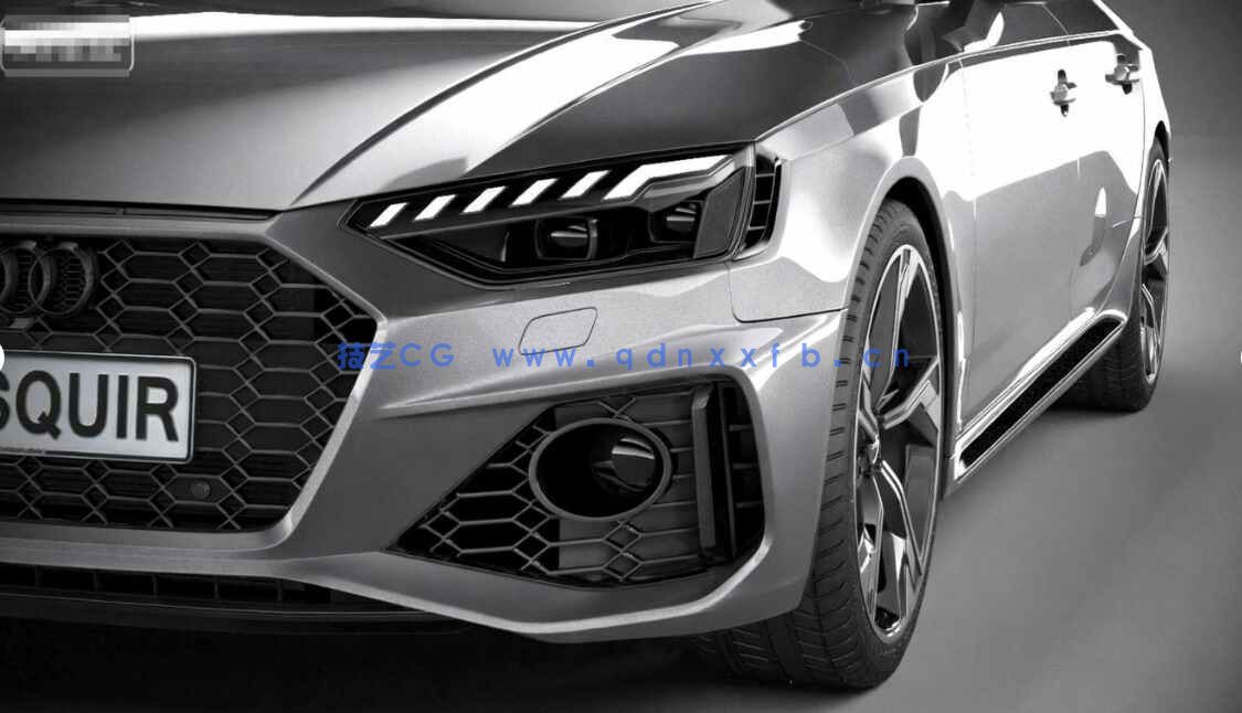 [武器道具] 奥迪Audi RS4 Sedan 2020款汽车3D模型(图3)
