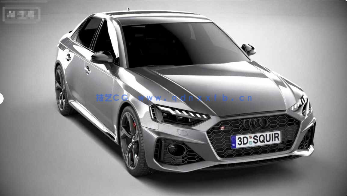 [武器道具] 奥迪Audi RS4 Sedan 2020款汽车3D模型(图8)