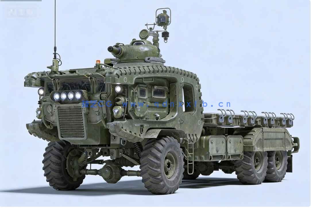 [武器道具] 重型装甲车队完整车辆零部件机修工等3D模型库 BMS出品(图6)