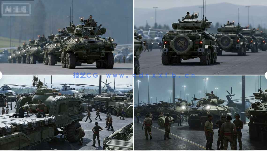 [武器道具] 重型装甲车队完整车辆零部件机修工等3D模型库 BMS出品(图7)