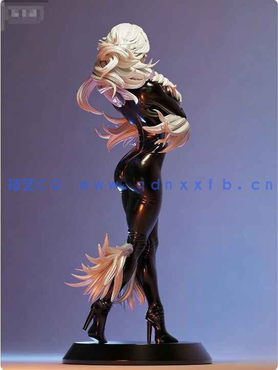 [独立角色] 猫女熟女恶魔战士游戏角色雕塑3D打印模型(图5)