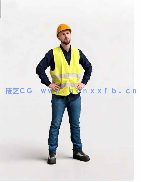 [独立角色] 工人施工现场工厂环境主题人物高品质3D模型素材合集(图5)