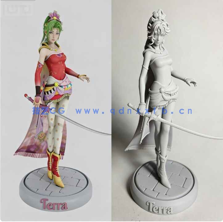 [独立角色] 蒂娜《最终幻想6》游戏角色雕塑3D打印模型(图3)