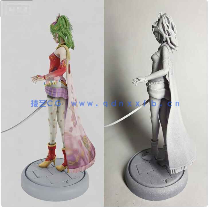 [独立角色] 蒂娜《最终幻想6》游戏角色雕塑3D打印模型(图5)