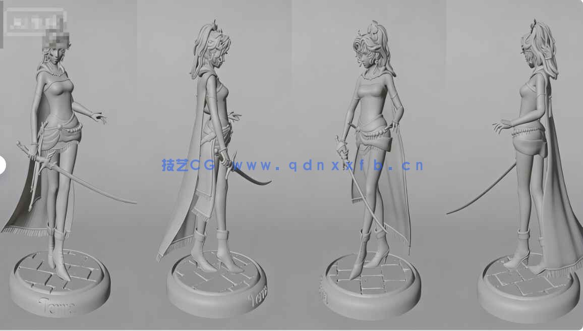 [独立角色] 蒂娜《最终幻想6》游戏角色雕塑3D打印模型(图7)