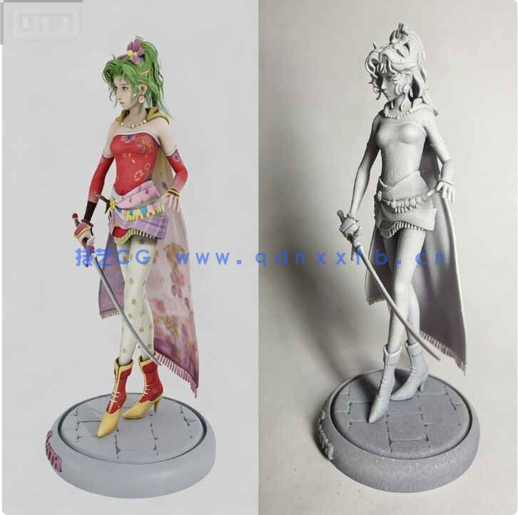 [独立角色] 蒂娜《最终幻想6》游戏角色雕塑3D打印模型(图6)