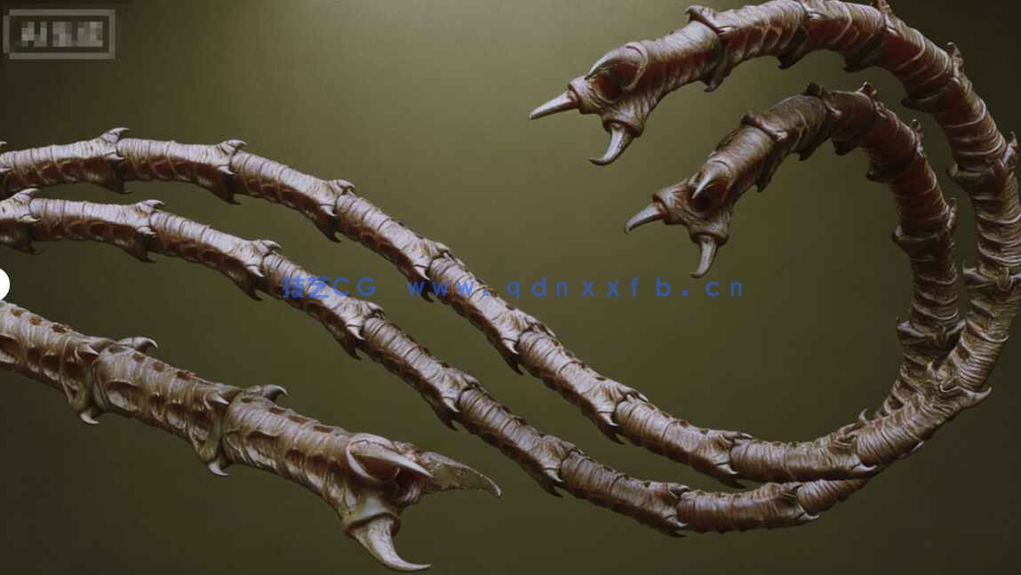 [独立角色] 40组怪物章鱼异形生物触手Zbursh IMM笔刷和3D模型合集 附使用教程(图8)