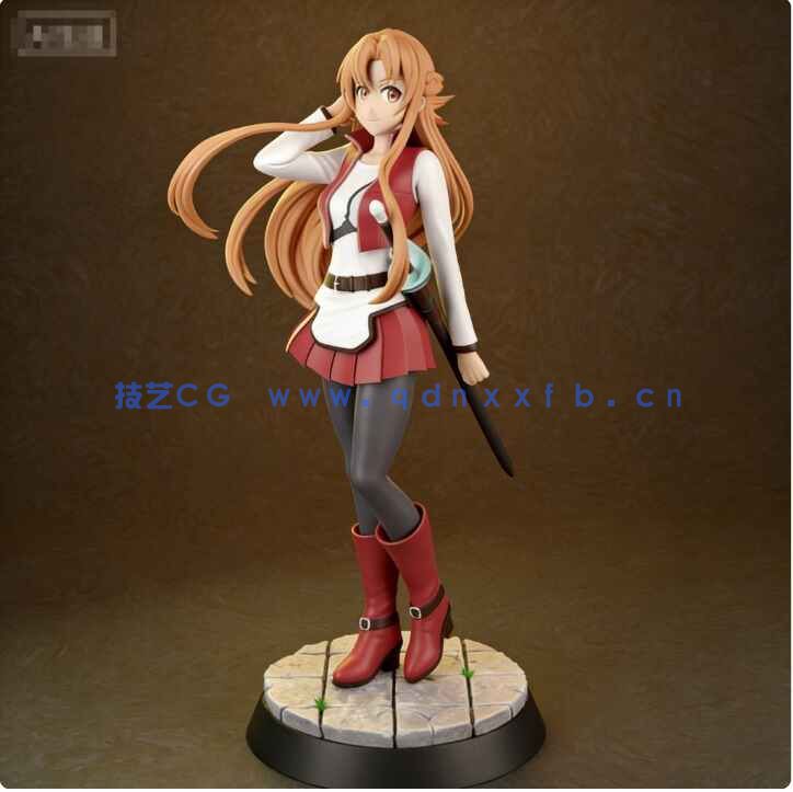 [独立角色] 结城明日奈《刀剑神域》动漫游戏角色雕塑3D打印模型(图1)