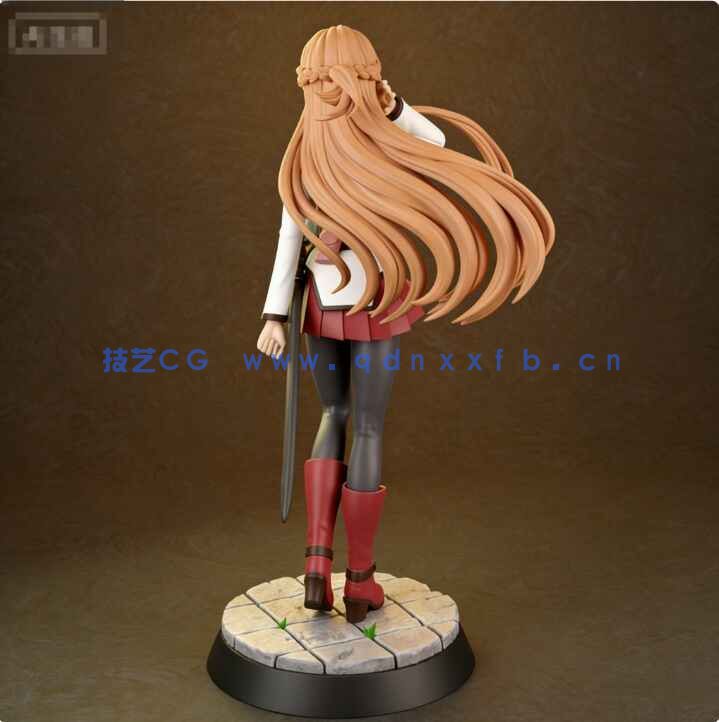 [独立角色] 结城明日奈《刀剑神域》动漫游戏角色雕塑3D打印模型(图4)