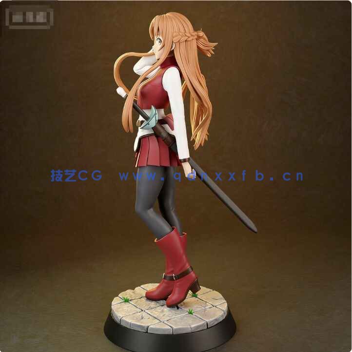 [独立角色] 结城明日奈《刀剑神域》动漫游戏角色雕塑3D打印模型(图6)