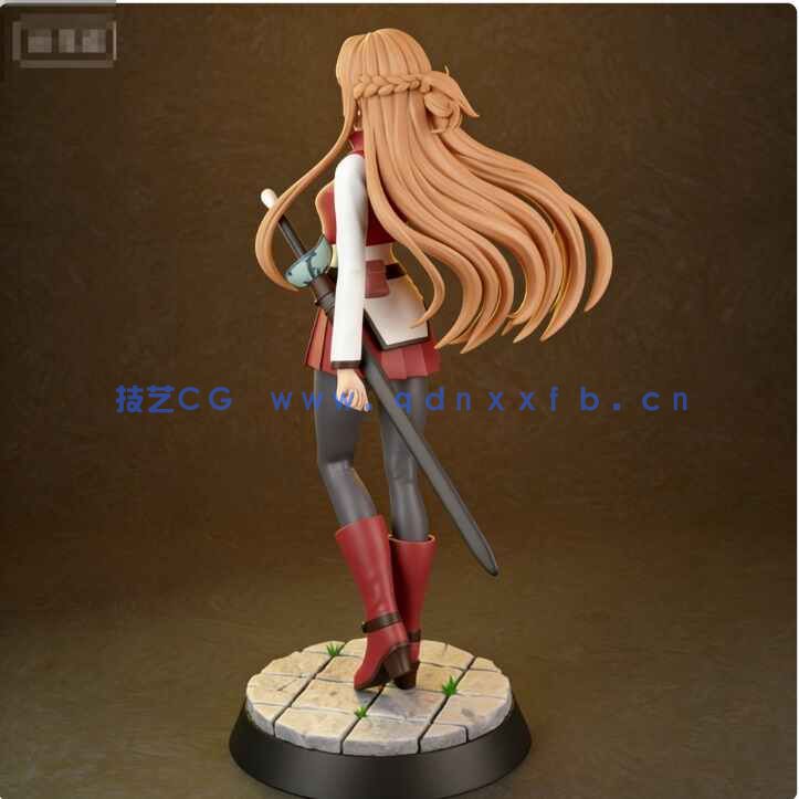 [独立角色] 结城明日奈《刀剑神域》动漫游戏角色雕塑3D打印模型(图5)