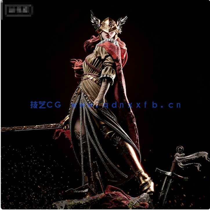 [独立角色] 超唯美玛莲妮亚《艾尔登法环》游戏角色雕塑3D打印模型(图3)