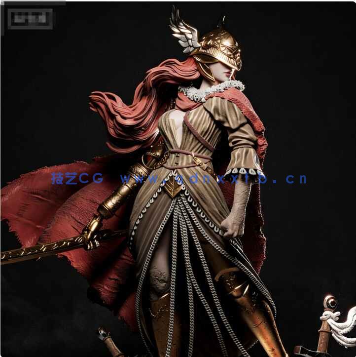 [独立角色] 超唯美玛莲妮亚《艾尔登法环》游戏角色雕塑3D打印模型(图1)