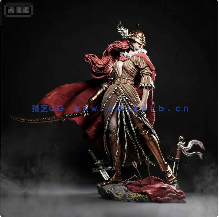 [独立角色] 超唯美玛莲妮亚《艾尔登法环》游戏角色雕塑3D打印模型(图2)