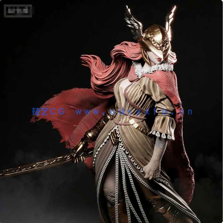 [独立角色] 超唯美玛莲妮亚《艾尔登法环》游戏角色雕塑3D打印模型(图6)