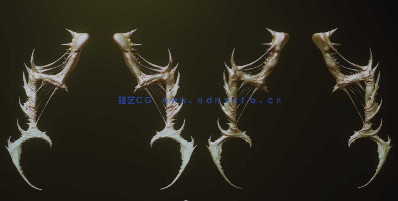 [独立角色] 33组怪物怪兽僵尸生物手臂Zbursh IMM笔刷和3D模型合集 附使用教程(图7)